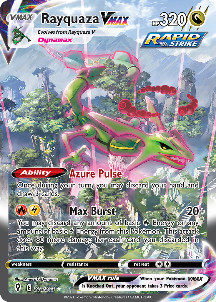 Rayquaza VMAX — Evolving Skies 218/203